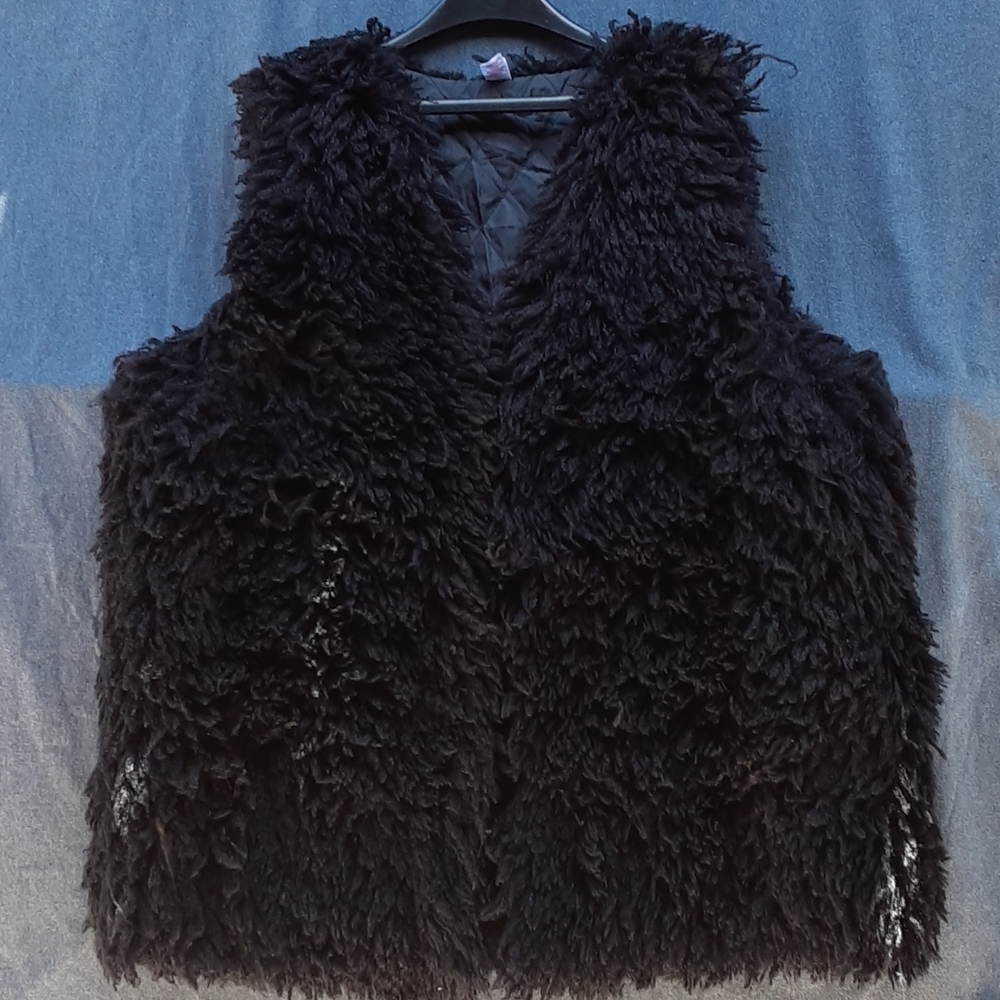 CL009 FAUX FUR vest for women plus size